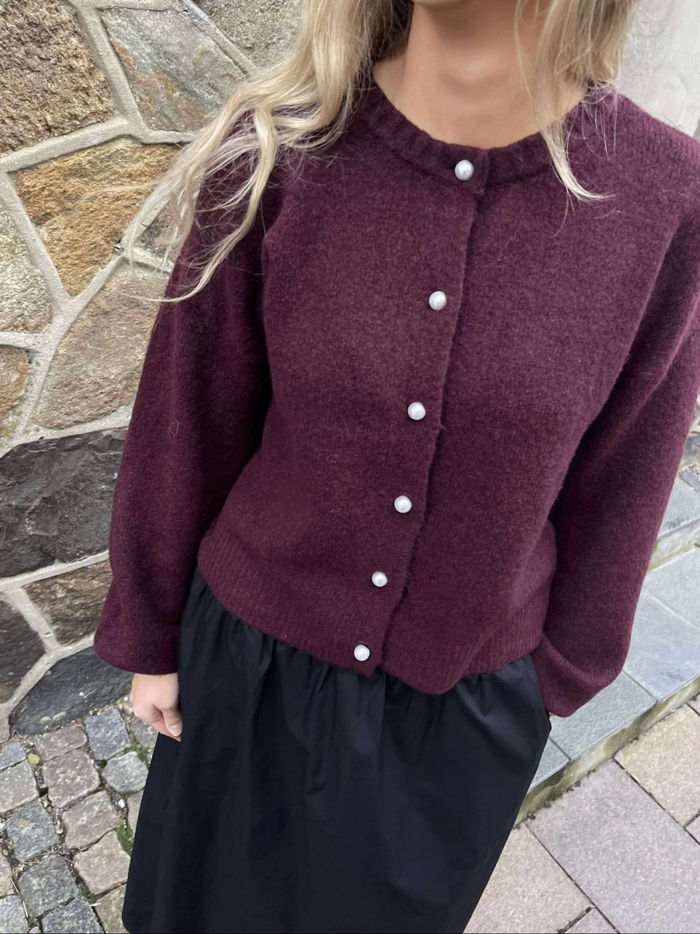 ONLISABELLA Knit Cardigan - Winetasting